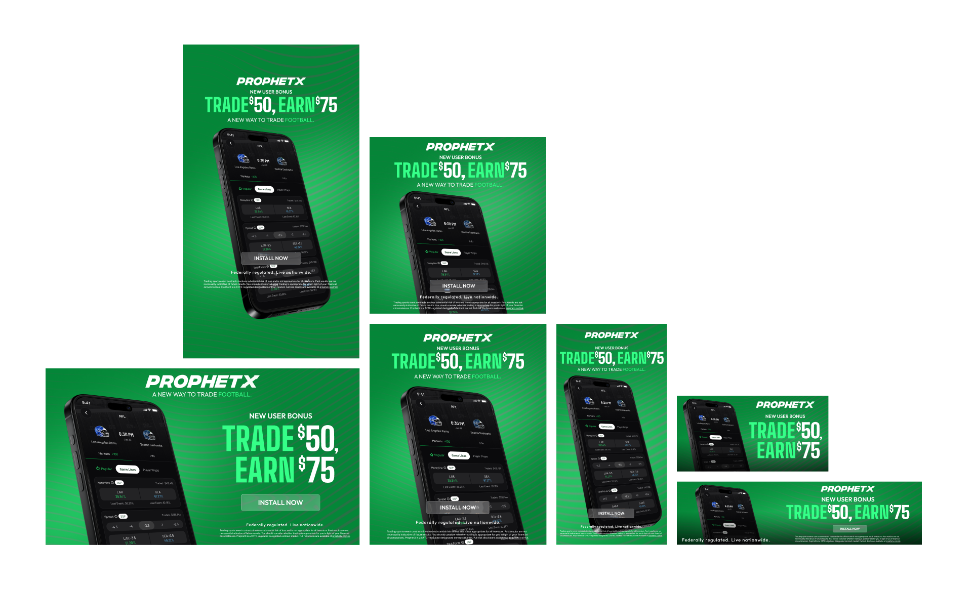 ProphetX paid display rollout on green, A New Way to Trade Football